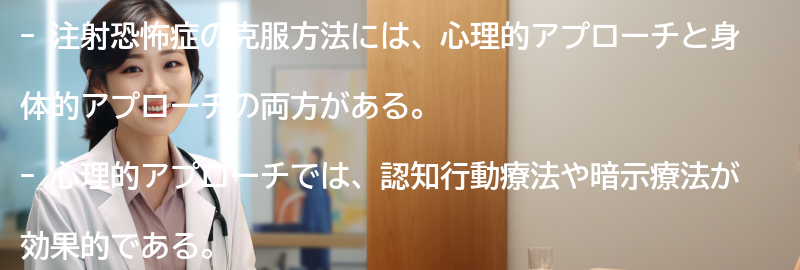 注射恐怖症の克服方法の要点まとめ
