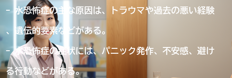 水恐怖症の主な原因は何ですか？の要点まとめ