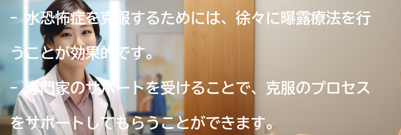 水恐怖症を克服するための方法とは？の要点まとめ