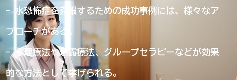 水恐怖症を克服するための成功事例の要点まとめ