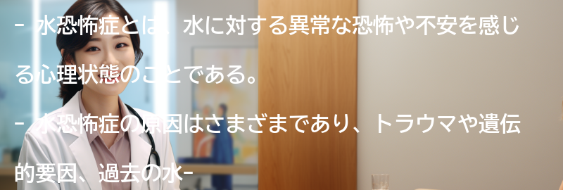 水恐怖症に関するよくある質問と回答の要点まとめ