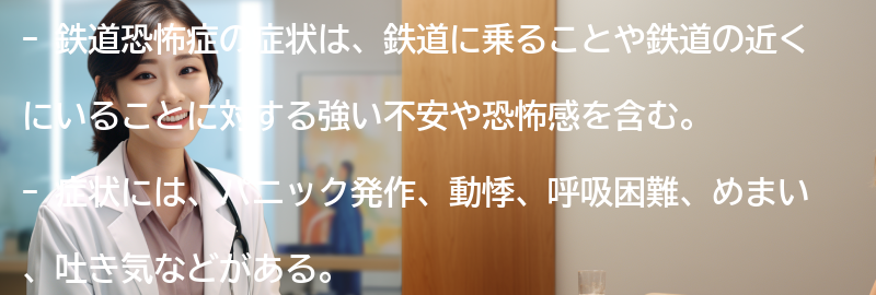 鉄道恐怖症の症状とは？の要点まとめ