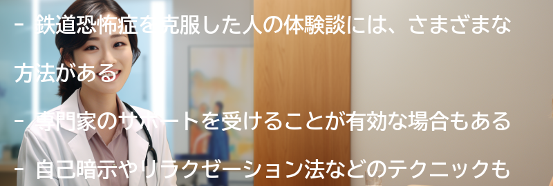鉄道恐怖症を克服した人の体験談の要点まとめ