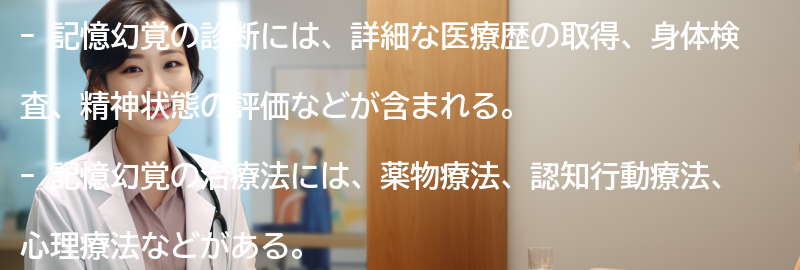 記憶幻覚の診断と治療法の要点まとめ