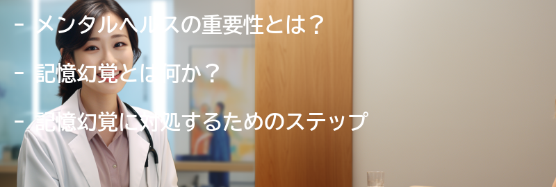 メンタルヘルスの重要性を理解し、記憶幻覚に対処するためのステップの要点まとめ