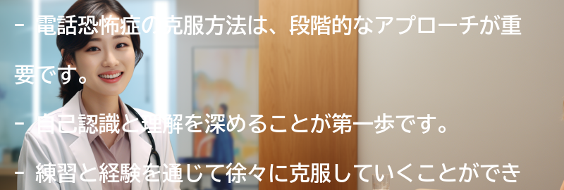 電話恐怖症の克服方法の要点まとめ