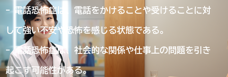 電話恐怖症の重要性と社会的影響の要点まとめ