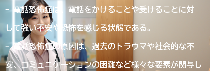 電話恐怖症に対する理解とサポートの必要性の要点まとめ