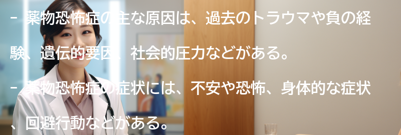 薬物恐怖症の主な原因は何ですか?の要点まとめ