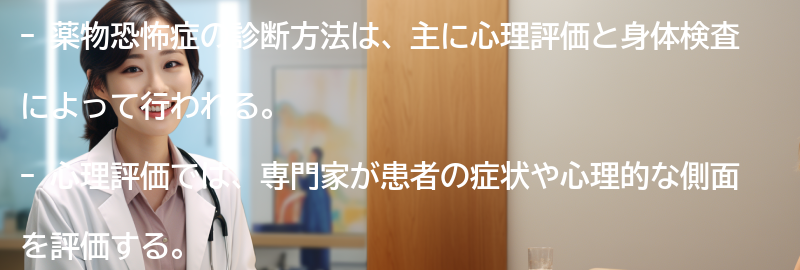 薬物恐怖症の診断方法とは?の要点まとめ