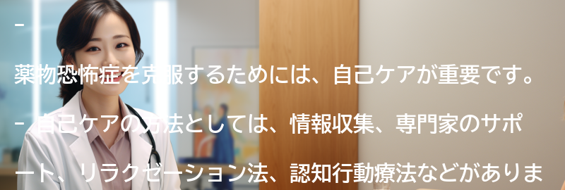 薬物恐怖症を克服するための自己ケアの方法の要点まとめ