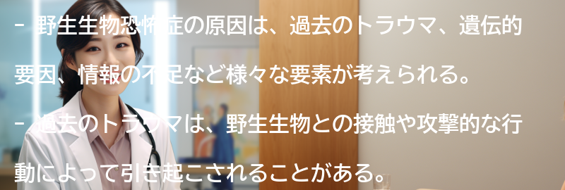 野生生物恐怖症の原因とは？の要点まとめ