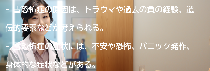 雪恐怖症の原因とは？の要点まとめ