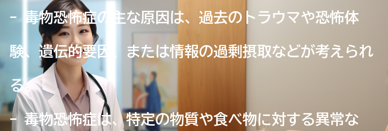 毒物恐怖症の主な原因とは？の要点まとめ