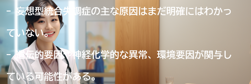 妄想型統合失調症の主な原因は何ですか？の要点まとめ