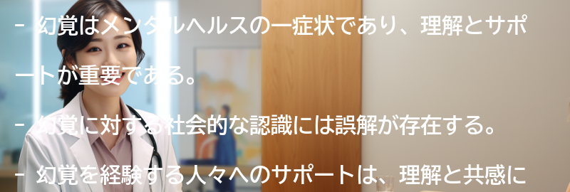 幻覚に対する社会的な認識と誤解の要点まとめ