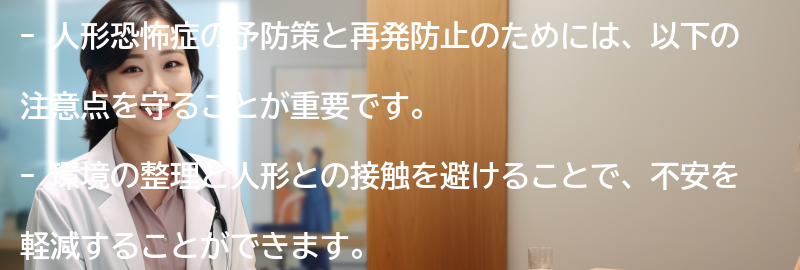 人形恐怖症の予防策と再発防止のための注意点の要点まとめ