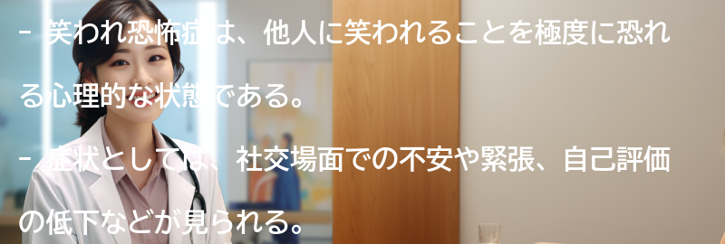 笑われ恐怖症の症状と特徴の要点まとめ