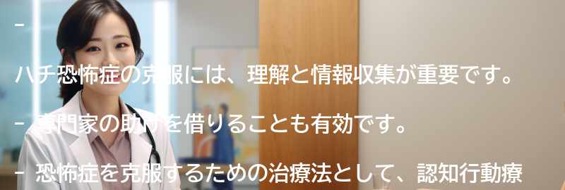 ハチ恐怖症を克服するための方法の要点まとめ