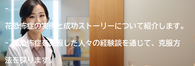 花恐怖症の実例と成功ストーリーの要点まとめ