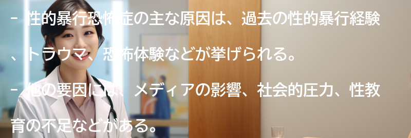 性的暴行恐怖症の主な原因は何ですか？の要点まとめ